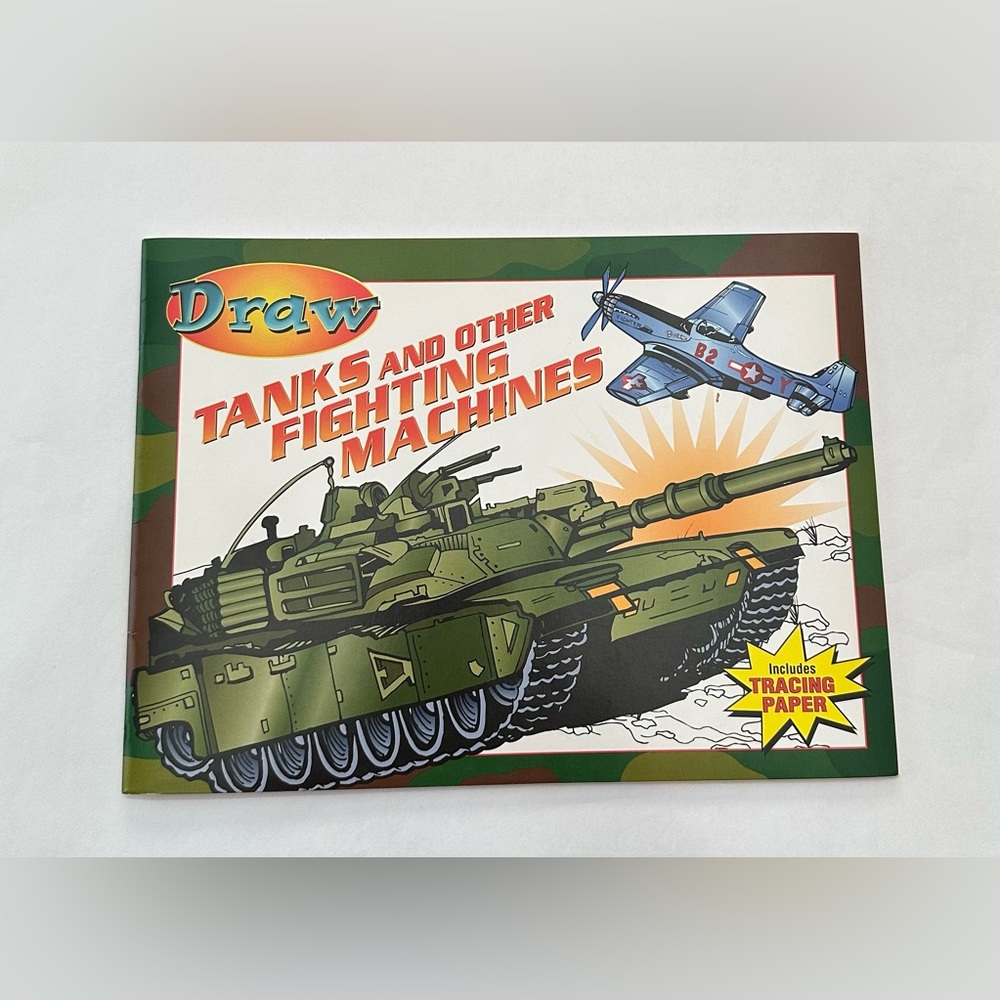 Draw Tanks and Other Fighting Machines Paperback Book with Tracing Paper
